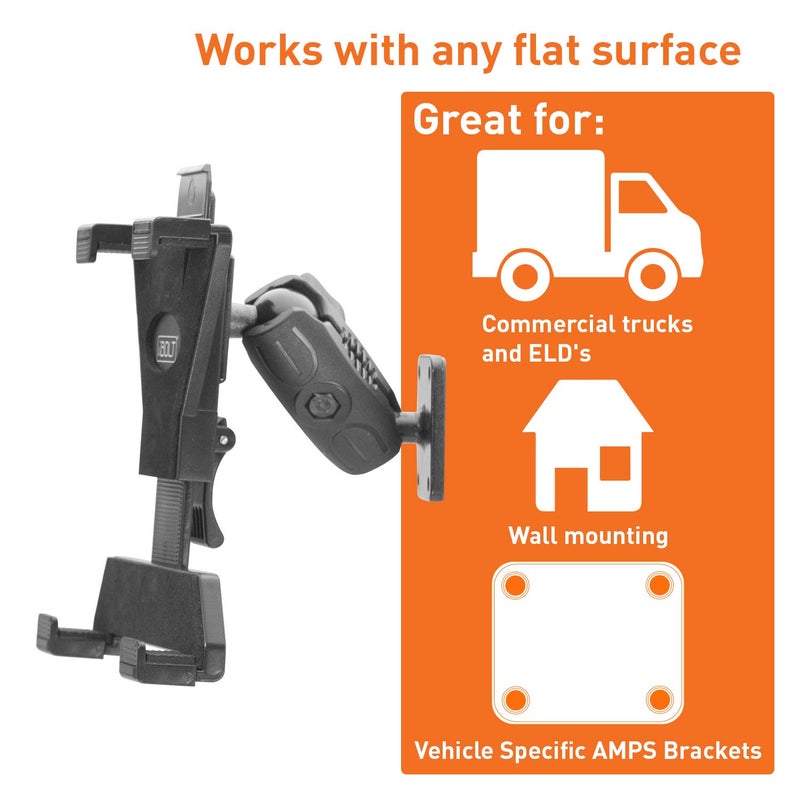 iBolt TabDock AMPs - Heavy Duty Drill Base Mount for All 7" - 10" Tablets (iPad, Samsung Tab) for Cars, Desks, Countertops: Great for Commercial Vehicles, Trucks, Homes, Schools, and Businesses - Image 4